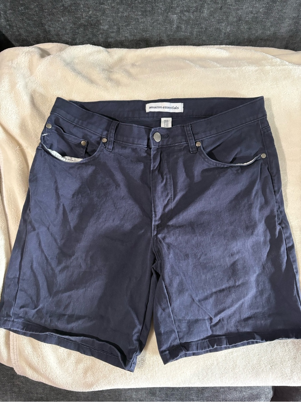 Amazon Essentials Navy Cotton Blend Women's Shorts